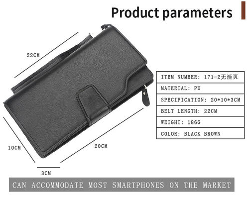 Multi Function Male Purses with Waterproof Function and VIP Card Holder in PU Leather