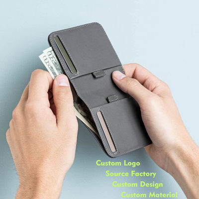 Daily Used Men's Real Leather Bifold Wallet with RFID Protection and Minimalist Design