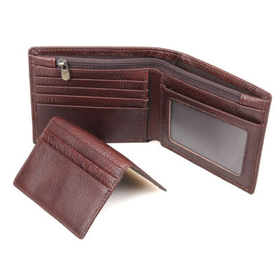 Crazy Horse Genuine Leather Short Man's Wallet for Customization and Multiple Card Holder