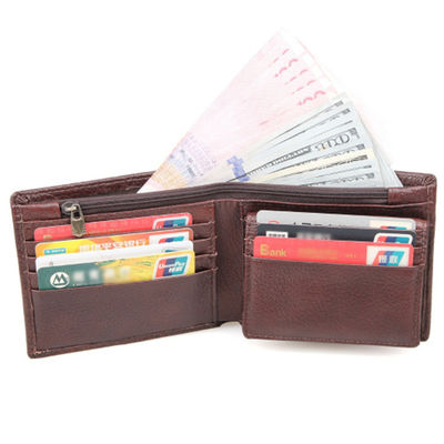 Crazy Horse Genuine Leather Short Man's Wallet for Customization and Multiple Card Holder