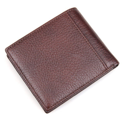 Crazy Horse Genuine Leather Short Man's Wallet for Customization and Multiple Card Holder