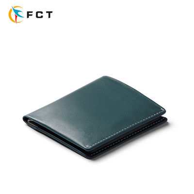 Gender-Neutral Custom Logo Front Pocket Wallet Rfid Blocking Thin Full Grain Leather