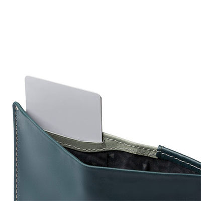 Gender-Neutral Custom Logo Front Pocket Wallet Rfid Blocking Thin Full Grain Leather