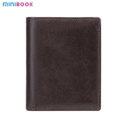 Vintage Men's Business Card Holder Wallet with Open Closure and No Decoration
