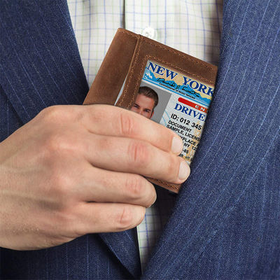 Customized Men's Credit Card Holder Wallet with Portable Thin Design and Rfid Block