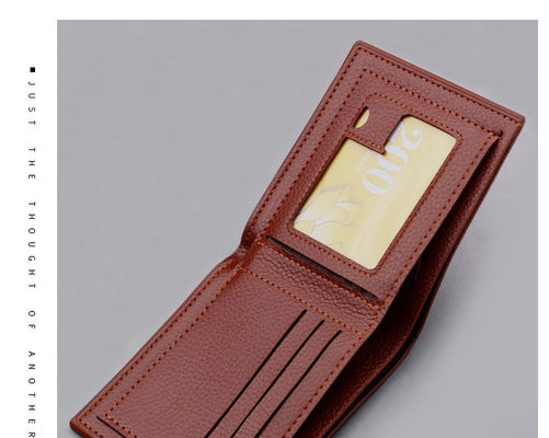 Driver's License Card Holder Fashion Short Pebble Leather Wallet for Men Horizontal