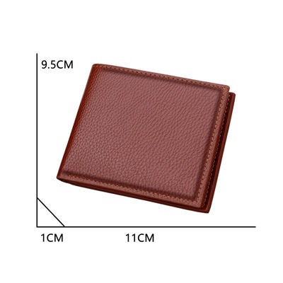 Driver's License Card Holder Fashion Short Pebble Leather Wallet for Men Horizontal