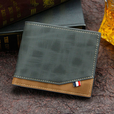 Availiable Sample Portable Card Wallet Oil Wax Cowhide Leather Money Bag for Men