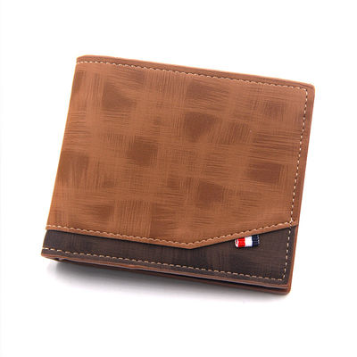 Availiable Sample Portable Card Wallet Oil Wax Cowhide Leather Money Bag for Men
