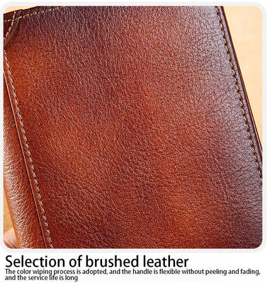 Anti-theft Short Wallets for Men Animal Prints Genuine Leather Multiple Card Slots