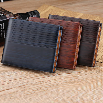 Anti-Scratch Function PU Leather Men's Short Wallet with Passport Holder and Coin Purse