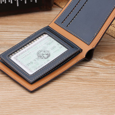 Anti-Scratch Function PU Leather Men's Short Wallet with Passport Holder and Coin Purse