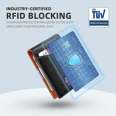 Men's RFID Carbon Fiber Credit Card Holder with Larger Capacity and Multiple Card Slots