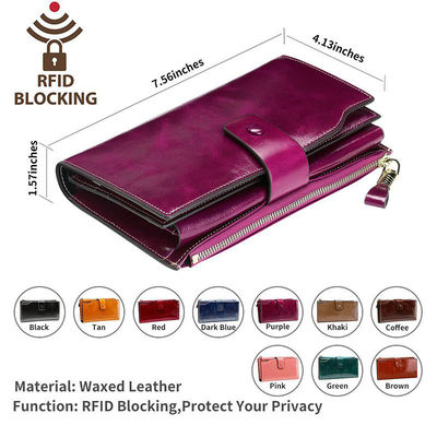 Multi Function Cards Holders Lady PU Leather Coin Bifold Purse with Big Cash Pockets OEM/ODM