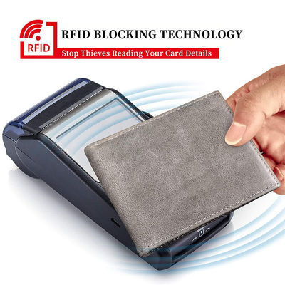 Customized Genuine Leather Wallet for Men Handmade Minimalist Anti-theft Vintage Style