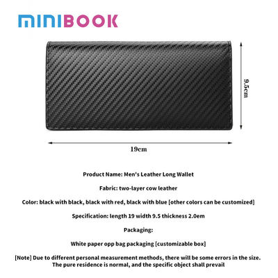 Waterproof Carbon Fiber Slim Wallet Large Capacity Credit Card Holder for Men in Japan