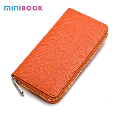 Multi-Function Passport Card Holder Genuine Leather Zipper Long Wallet for Men and Women