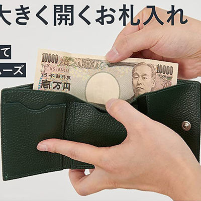 Genuine Leather Lychee Grain Card Holder Coin Purse For Women Black Mini Folding Wallet