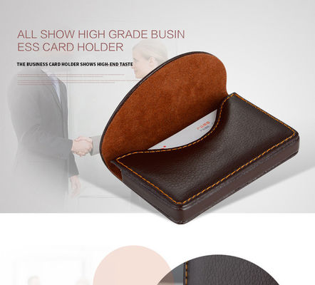 Custom Logo Minibook Vegan Leather Cards Case Wallet Waterproof Zipper Hasp Closure