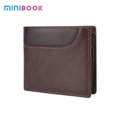 Multi Card Holder Business Retro Genuine Leather Men's RFID Blocking Anti-theft Wallet
