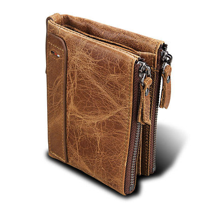 Polyester Lining Material Anti-Theft Business Short Credit Card Holder Wallet for Men