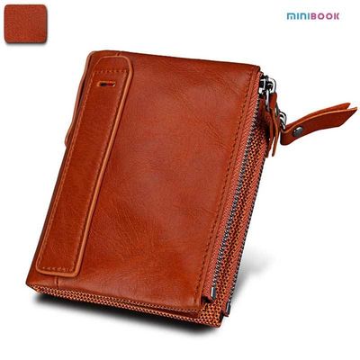 Polyester Lining Material Anti-Theft Business Short Credit Card Holder Wallet for Men