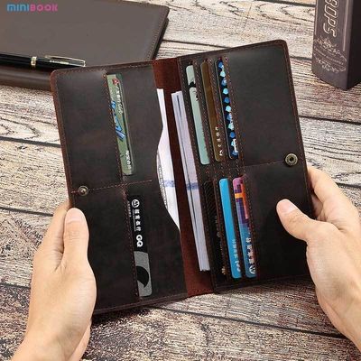 Mix Models Men's Crazy Horse Leather Purse with Advantage of Low MOQ and Vintage Design
