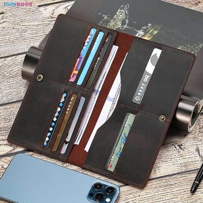 Mix Models Men's Crazy Horse Leather Purse with Advantage of Low MOQ and Vintage Design