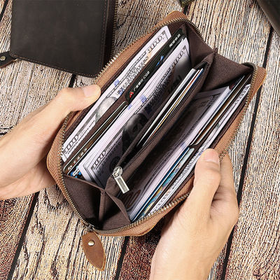 Business Retro Ulti-Card Holding Wallet With Zipper Perfect for Daily Life