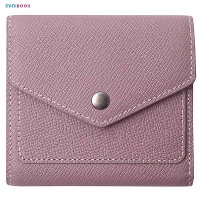 Women's Three Fold Wallet Pocket with Magnetic Buckle and RFID Blocking in Mini Size
