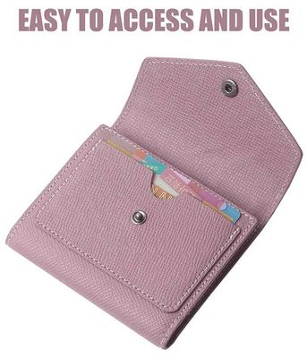 Women's Three Fold Wallet Pocket with Magnetic Buckle and RFID Blocking in Mini Size