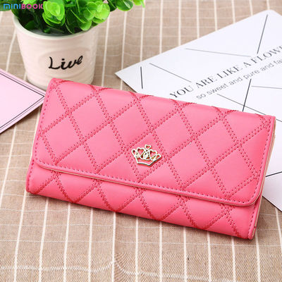 Custom Logo Ladies Long Wallet Fashion Large Capacity Pu Leather Card Holder Clutch Bag