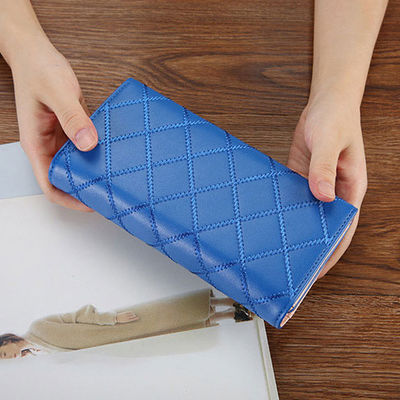 Custom Logo Ladies Long Wallet Fashion Large Capacity Pu Leather Card Holder Clutch Bag