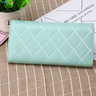 Custom Logo Ladies Long Wallet Fashion Large Capacity Pu Leather Card Holder Clutch Bag