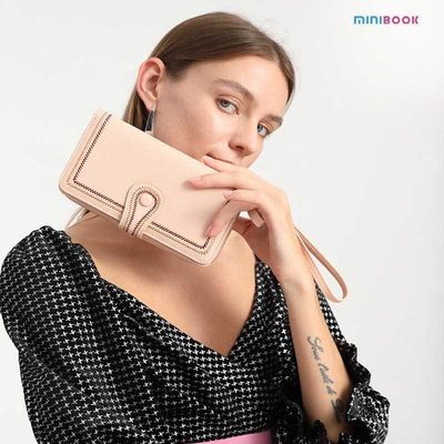 Women's Clutch Wallets with Multiple Colors Long Zipper Money Pocket and Card Holder