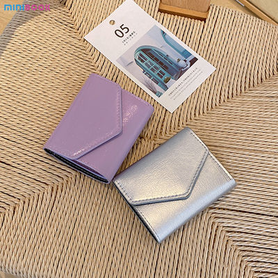 Women's Three Fold Short Wallet with Card Holder Low MOQ Mix Models Leather Coin Purse