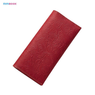 Daily Life Wallet Length Long Women Leather Wallet With Clear PVC Windows And Material