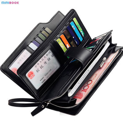 Card Holder Multi Function Man Casual Long Leather Wallets In Vintage Style For Women