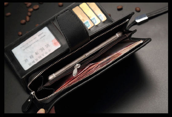 Card Holder Multi Function Man Casual Long Leather Wallets In Vintage Style For Women