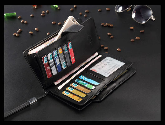 Card Holder Multi Function Man Casual Long Leather Wallets In Vintage Style For Women