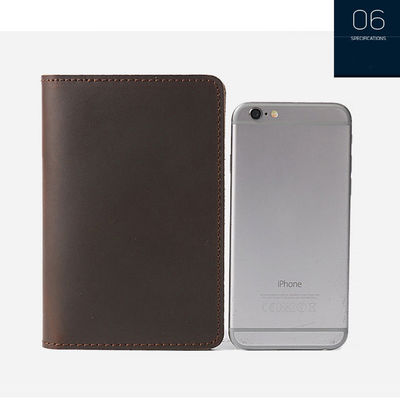 Custom Genuine Leather Passport Wallets Holder For Men Women Vintage Style 4 Card Slot