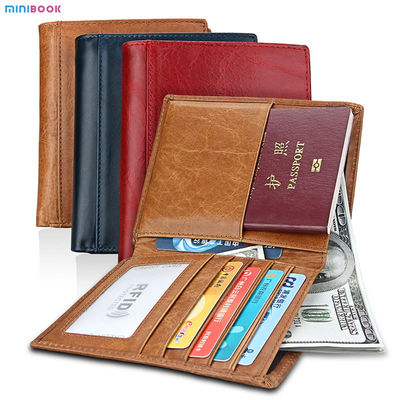 Vintage Style Rfid Blocking Genuine Leather Purses For Multi-Functional Money Purses