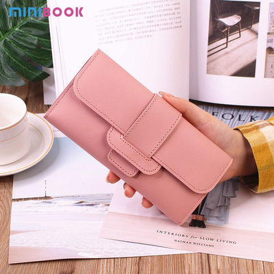 Open Closure Type Women's Leather Wallets And Purses Small Size Candy Color Wallet