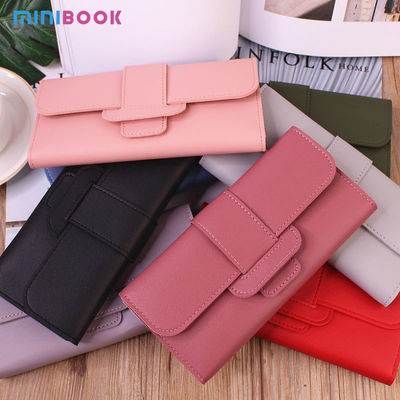 Open Closure Type Women's Leather Wallets And Purses Small Size Candy Color Wallet