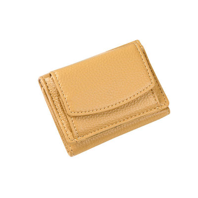 Solid Color Women's Mini Credit Card Holder Leather Coin Purse Wallet For Daily Life