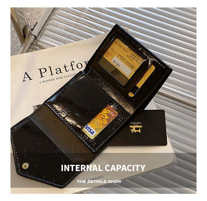 Availiable Women's Leather Card Wallet Holders with Coin Purse and Short Wallet Length