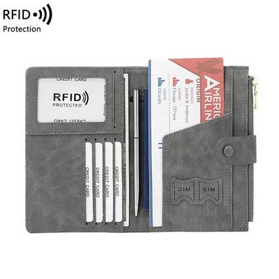 Advantage Leather Unisex Rfid Passport Holder for Fashion Business Travel Card Holder