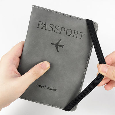 Open Pattern Type Combo Passport Holder Travel Wallet RFID Blocking PU Leather Case Cover with Clear Window