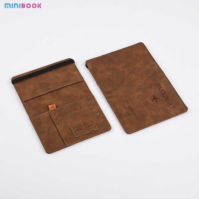 Vintage Business Passport Covers Holder Multi-Function ID Bank PU Leather Wallet Case
