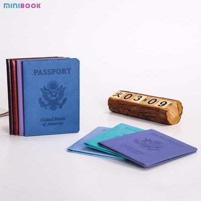 2023 USA Passport Holder Sleeve Custom Logo for Personalized Traveling in PU Leather